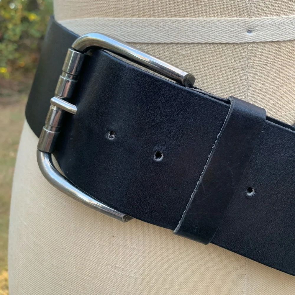Funky Vintage Leather Oversized Waist Belt